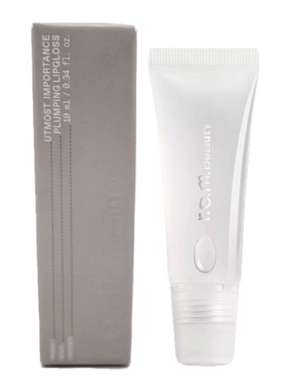 R.E.M. Beauty Utmost Importance Plumping LipGloss in Clear Transparent Shine NEW